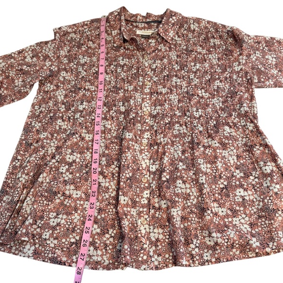 Anthropologie‎ | Pilcro | The Sasha Smocked Boyfriend Button Down Shirt Size M - Picture 12 of 12